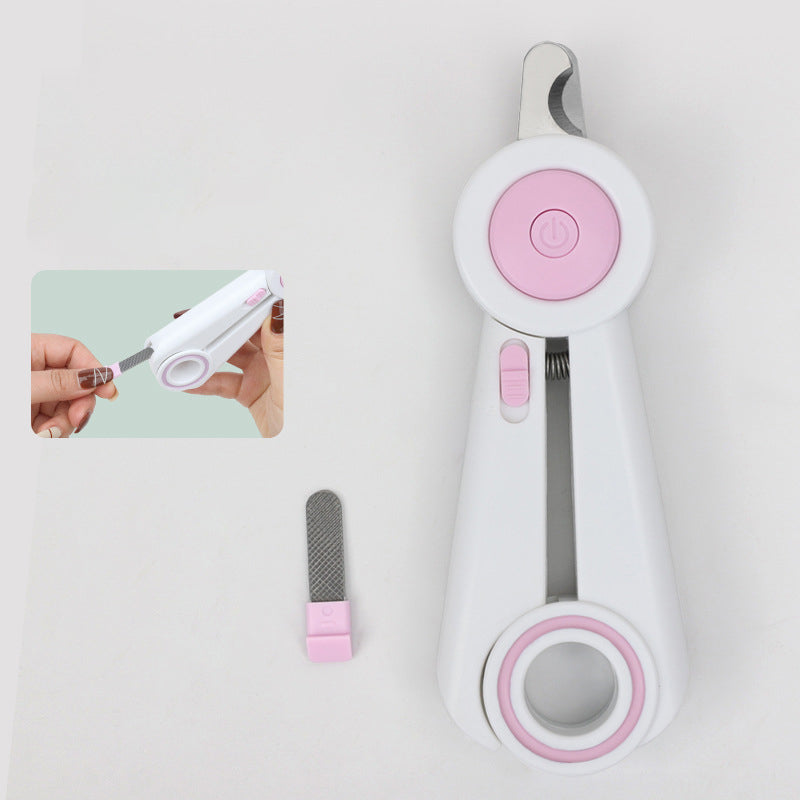 KFX-6344509 LED Light-Integrated Nail Clippers and Grinder for Dogs and Cats with Anti-Blood Position Feature