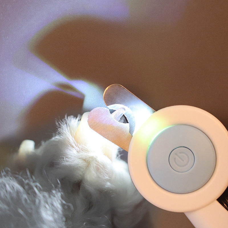 KFX-6344509 LED Light-Integrated Nail Clippers and Grinder for Dogs and Cats with Anti-Blood Position Feature