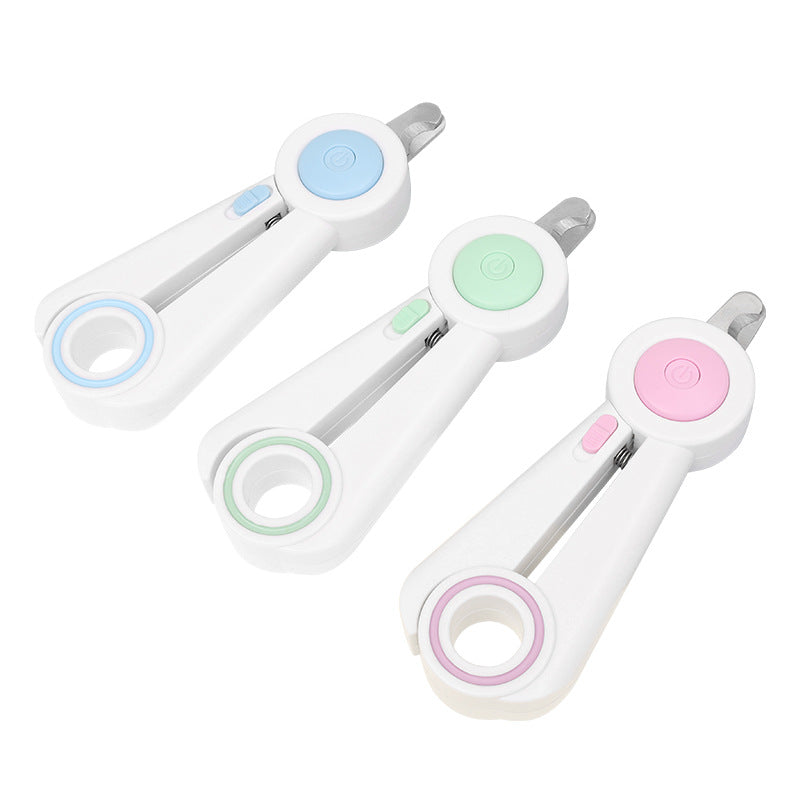 KFX-6344509 LED Light-Integrated Nail Clippers and Grinder for Dogs and Cats with Anti-Blood Position Feature