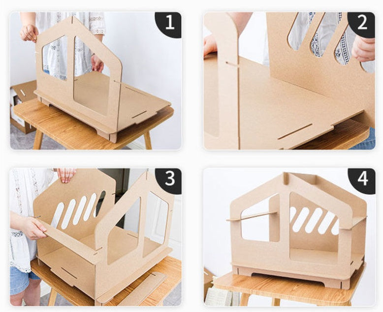 KFX-6344765 Cozy Wooden Pet House for Cats and Small Dogs - All Season Design