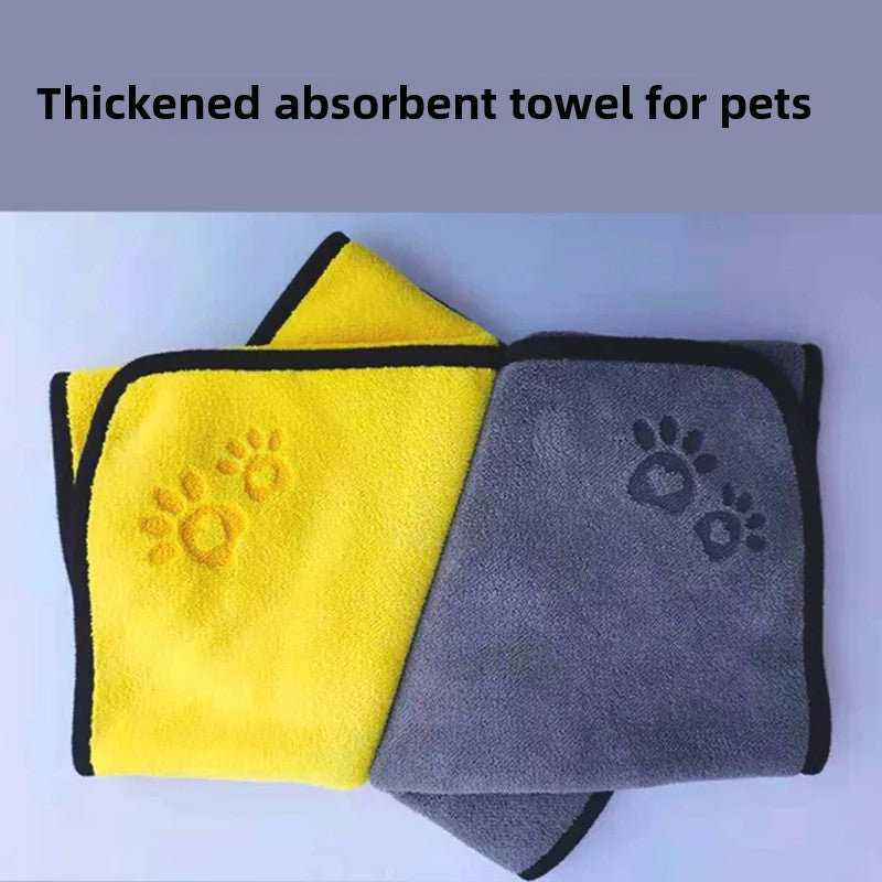 KFX-6346173 Absorbent Fiber Towel for Dogs and Cats - Pet Bath Drying Cloth