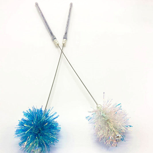 KFX-6347325 Cat Toy with Bells - 40 cm Steel Wire and PVC Tube Interactive Plaything