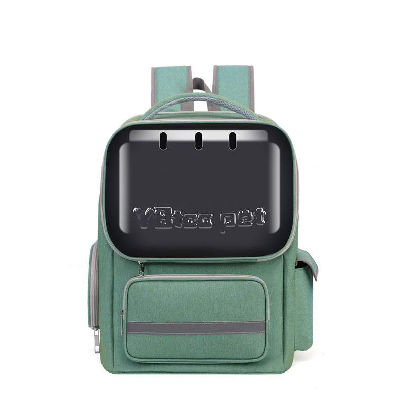 KFX-6348733 Portable Breathable Pet Bag for Outdoor Use, Soft PVC Oxford, 7.5kg Capacity