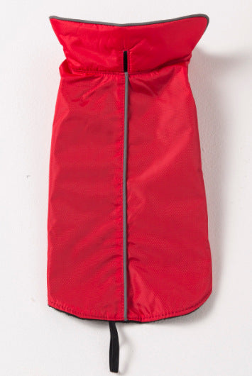 KFX-6348861 Waterproof Dog Jacket with Fleece Lining - Outdoor Wear in Black, Red, Blue, Orange - Sizes XS to XXXL