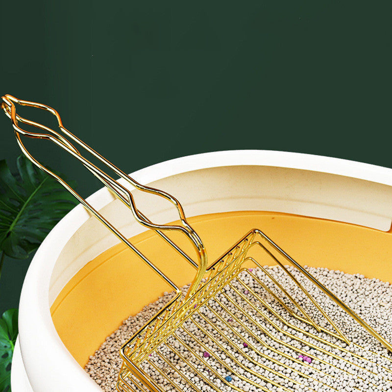 KFX-6350269 Large Stainless Steel Cat Litter Scoop in Metallic Gold