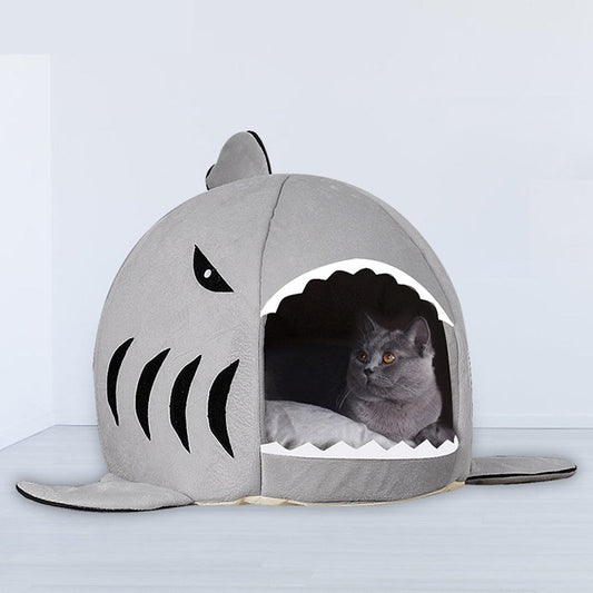 KFX-6350525 Universal Winter Warm Doghouse – Cotton Seat Cushion for Pets, Gray, Available in S, M, L Sizes