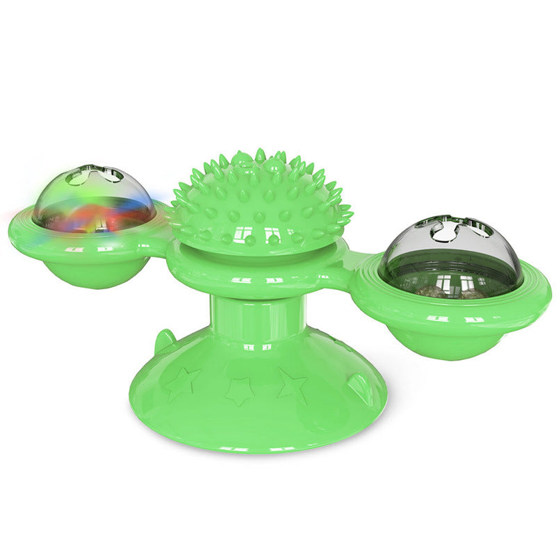 KFX-6353085 Mint Ball Turntable Cat Toy with Funny Stick for Playful Pets
