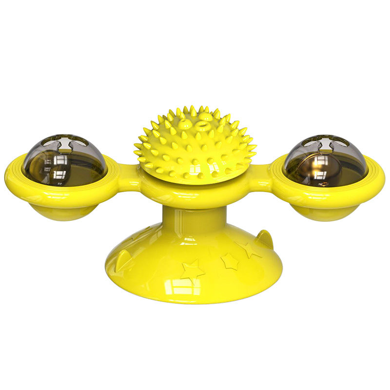 KFX-6353085 Mint Ball Turntable Cat Toy with Funny Stick for Playful Pets