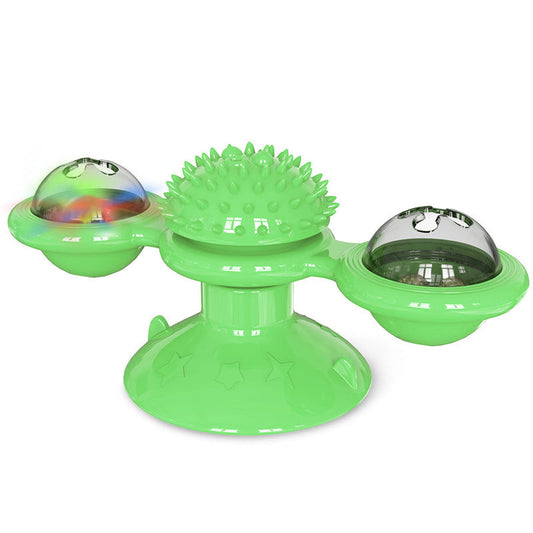KFX-6353085 Mint Ball Turntable Cat Toy with Funny Stick for Playful Pets