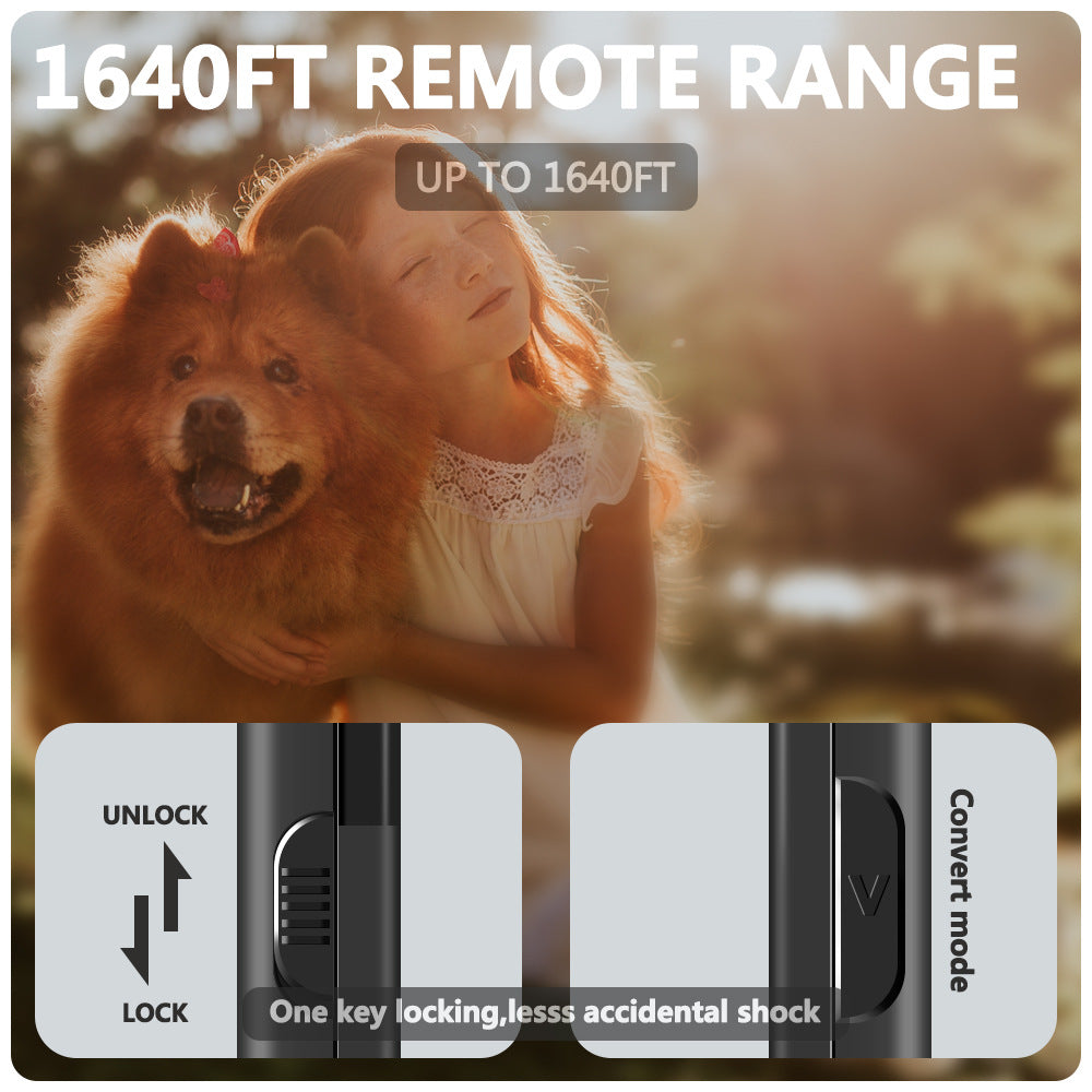 KFX-6355517 Color Screen Dog Bark Stopper Trainer for Barking Prevention, ABS Material, Rechargeable Remote & Receiver
