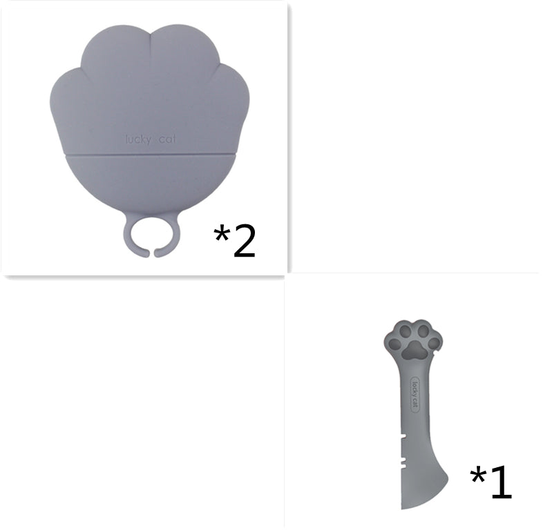KFX-6356029 Multifunctional Silicone Resin Can Opener and Spoon for Easy Pet Feeding