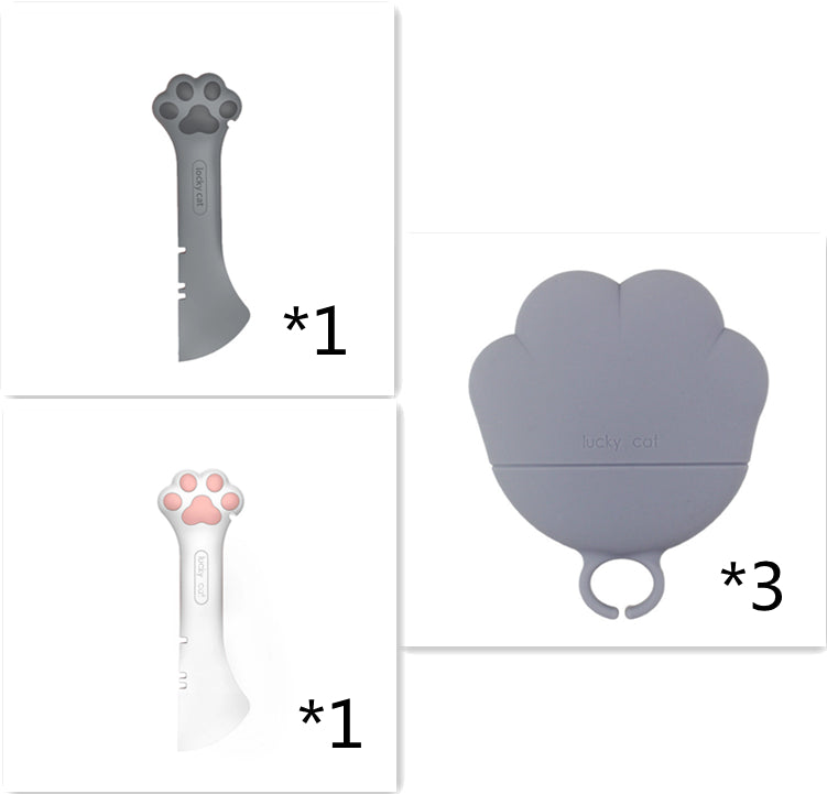 KFX-6356029 Multifunctional Silicone Resin Can Opener and Spoon for Easy Pet Feeding