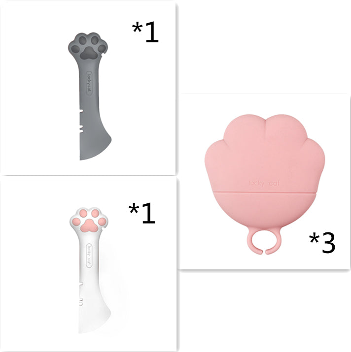 KFX-6356029 Multifunctional Silicone Resin Can Opener and Spoon for Easy Pet Feeding