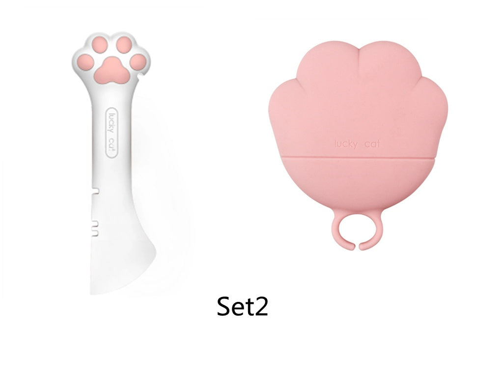 KFX-6356029 Multifunctional Silicone Resin Can Opener and Spoon for Easy Pet Feeding