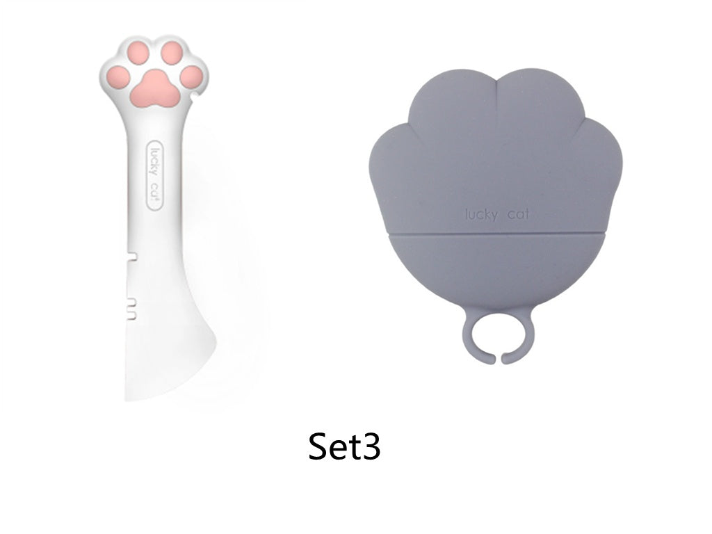 KFX-6356029 Multifunctional Silicone Resin Can Opener and Spoon for Easy Pet Feeding