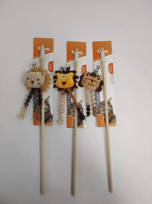KFX-6357053 Playful Lion Cat Teaser Wand for Interactive Pet Play
