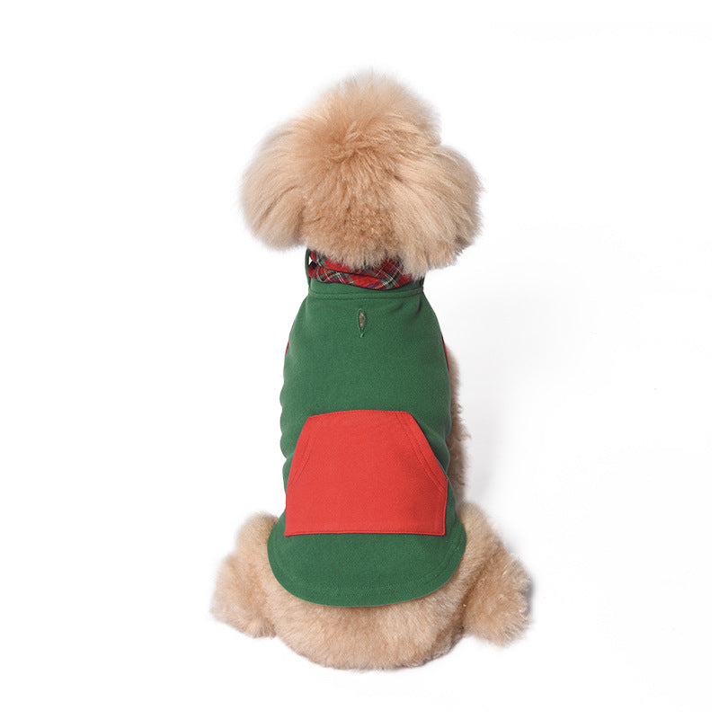 KFX-6357309 Pet Dog Casual Dralon Vest in Green and Red - Sizes S to XXL