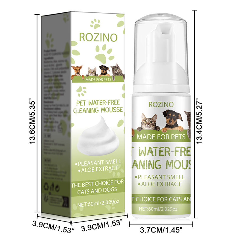 KFX-6359869 Wash-Free Deodorizing Foam for Pets – 60g Dry Cleaning Solution for Body Freshness