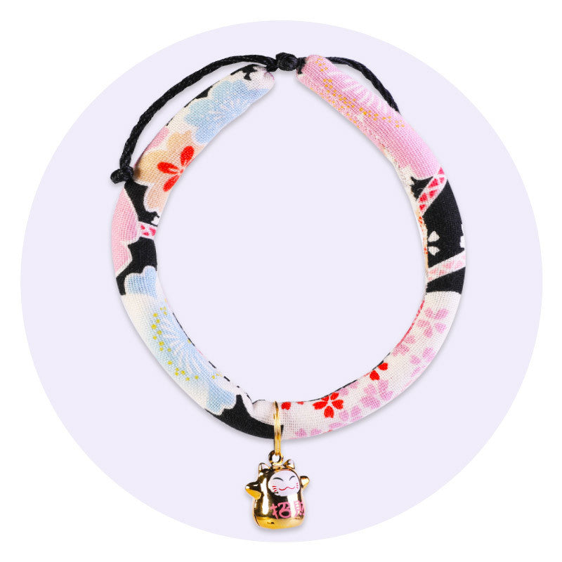 KFX-6359997 Adjustable Handmade Pet Collar in Various Floral Designs and Sizes