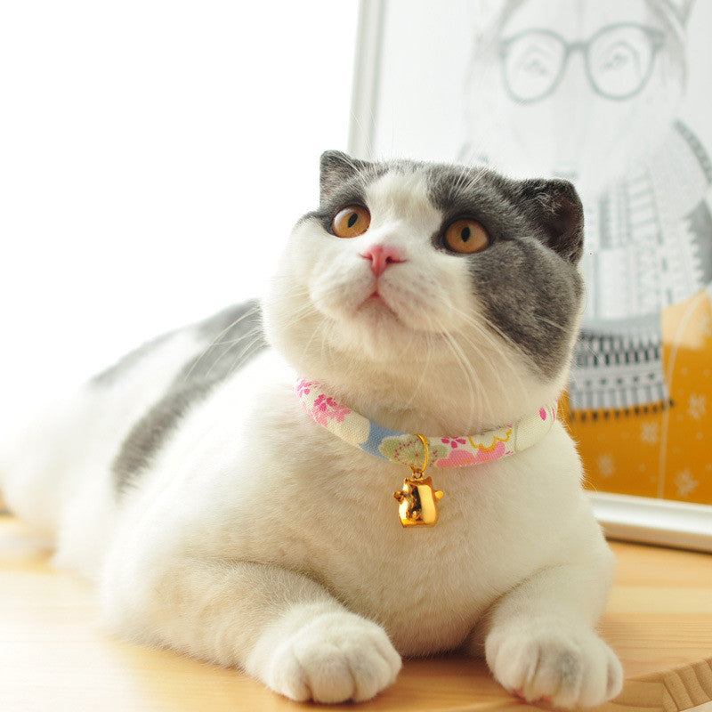 KFX-6359997 Adjustable Handmade Pet Collar in Various Floral Designs and Sizes
