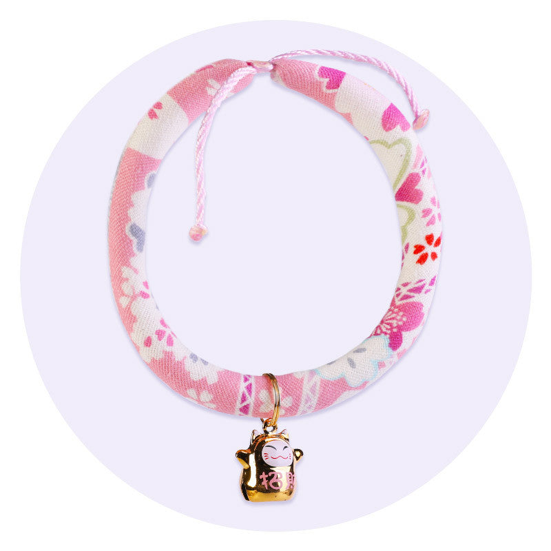 KFX-6359997 Adjustable Handmade Pet Collar in Various Floral Designs and Sizes