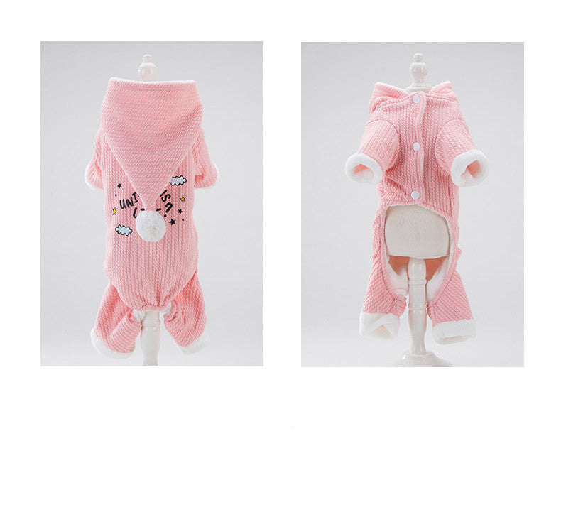 KFX-6360381 Padded Coral Fleece Boxer for Pets in Grey and Pink, Sizes XS to XXL