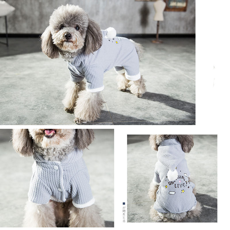 KFX-6360381 Padded Coral Fleece Boxer for Pets in Grey and Pink, Sizes XS to XXL