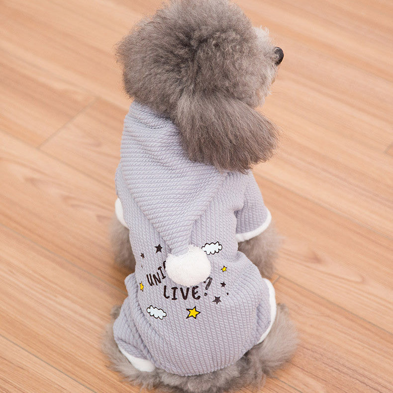 KFX-6360381 Padded Coral Fleece Boxer for Pets in Grey and Pink, Sizes XS to XXL