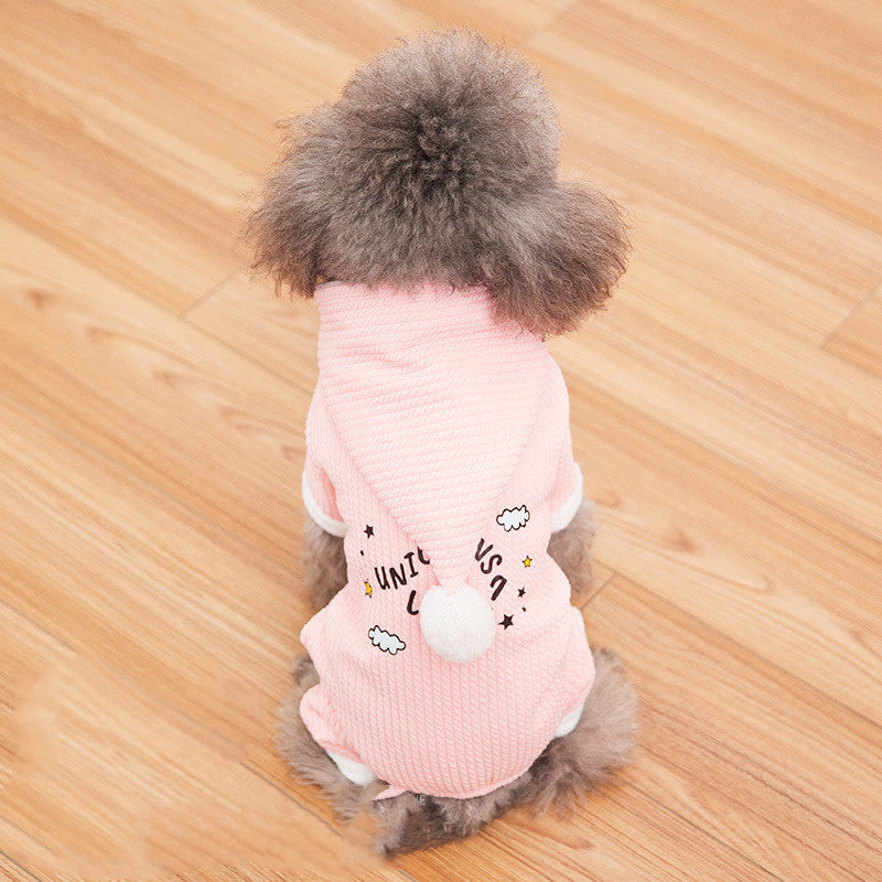 KFX-6360381 Padded Coral Fleece Boxer for Pets in Grey and Pink, Sizes XS to XXL