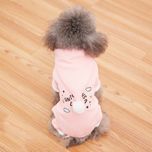 KFX-6360381 Padded Coral Fleece Boxer for Pets in Grey and Pink, Sizes XS to XXL