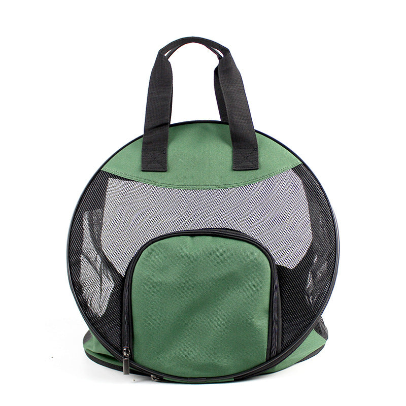 KFX-6361661 Portable Breathable Pet Handbag, Soft Polyester Carrier for Cats and Dogs Up to 12 Catties, 600D Oxford Material, 40 cm Diameter