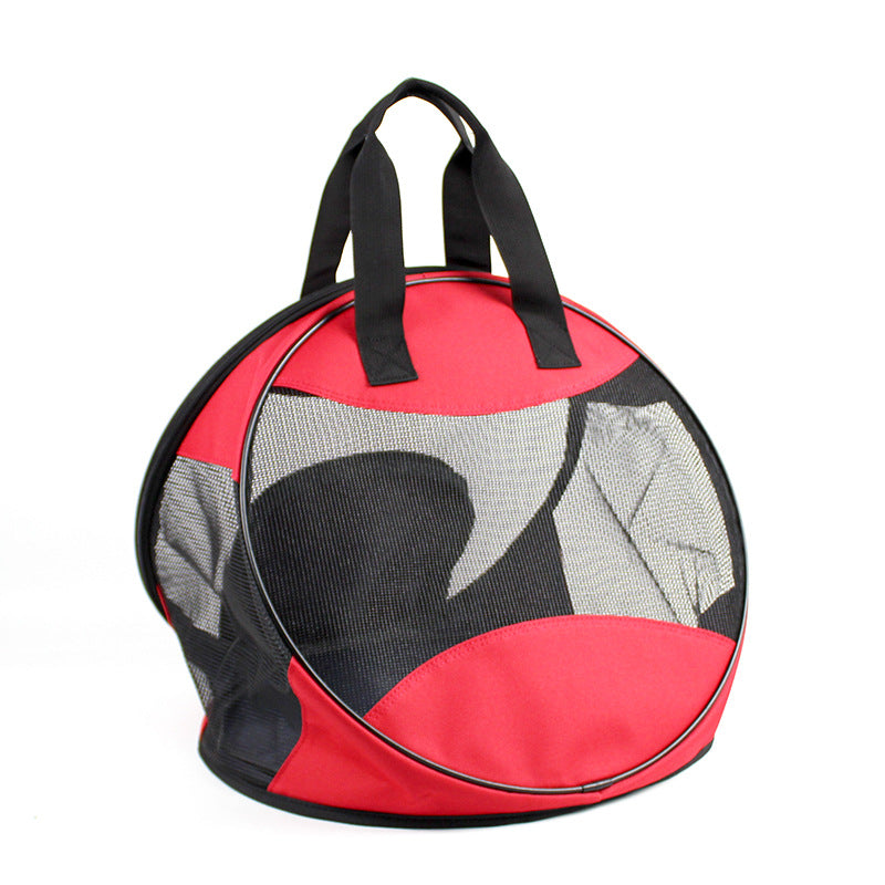 KFX-6361661 Portable Breathable Pet Handbag, Soft Polyester Carrier for Cats and Dogs Up to 12 Catties, 600D Oxford Material, 40 cm Diameter