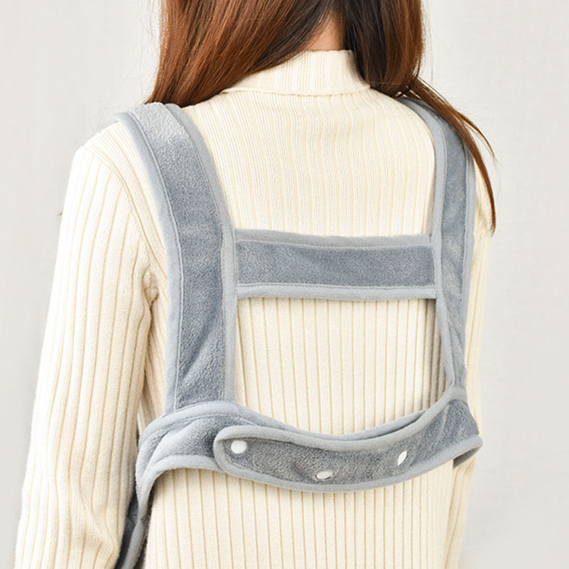 KFX-6362173 Soft Plush Pet Pinafore Apron in Grey - Non-Stick Arctic Velvet for Pets 1-7kg
