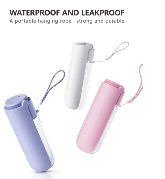 KFX-6363837 Portable Pet Water Cup - 420ml Plastic Travel Water Bottle for Dogs and Cats