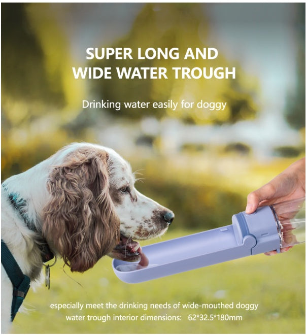 KFX-6363837 Portable Pet Water Cup - 420ml Plastic Travel Water Bottle for Dogs and Cats