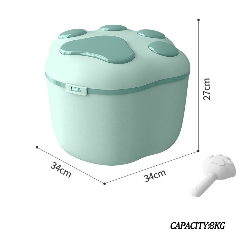 KFX-6365245 Pet Grain Storage Container with Cute Lid and Scoop for Dry Food, Treats, and More