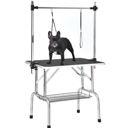 KFX-6365629 Professional 36 Inch Pet Grooming Table with Adjustable Arms and Non-Slip Surface