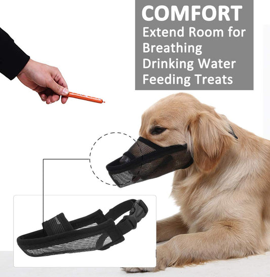KFX-6367421 Golden Retriever Husky Dog Mouth Cover for Medium and Large Dogs, Plastic Design