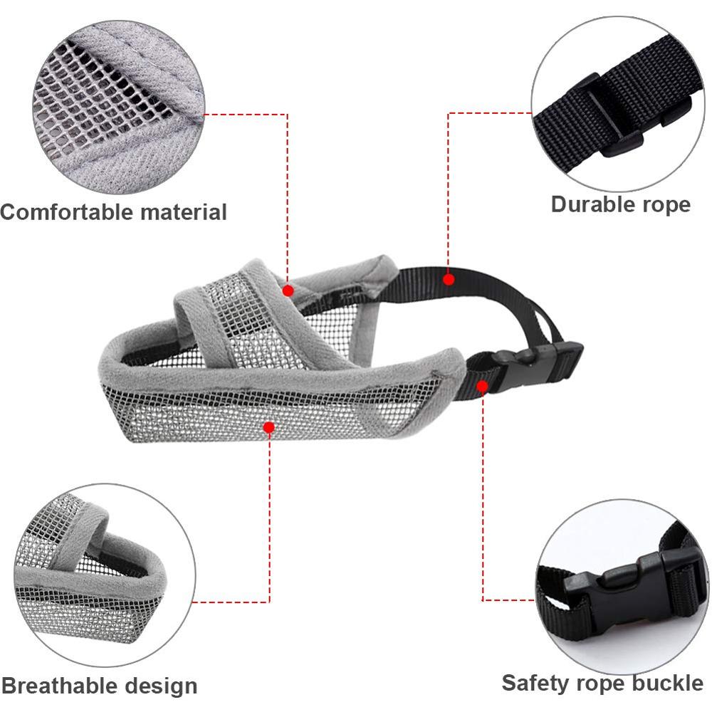 KFX-6367421 Golden Retriever Husky Dog Mouth Cover for Medium and Large Dogs, Plastic Design