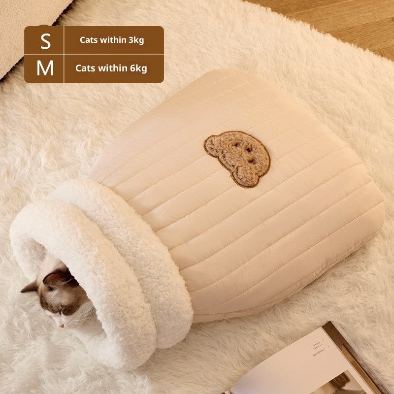 KFX-6367805 Cozy Personalized Cat Bed Sleeping Bag in Various Colors and Sizes