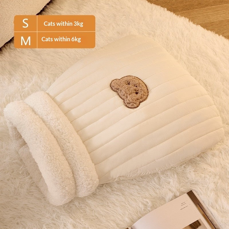 KFX-6367805 Cozy Personalized Cat Bed Sleeping Bag in Various Colors and Sizes