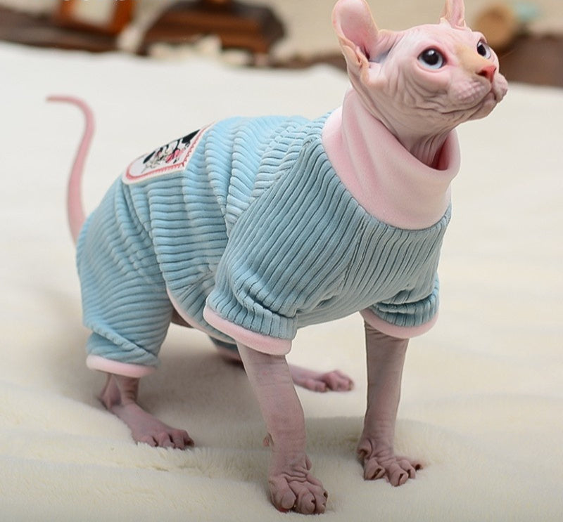 KFX-6368317 Warm Double-Sided Velvet Cat Clothing for Autumn and Winter