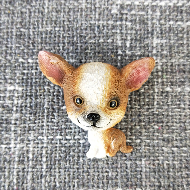 KFX-6371005 Cute Cartoon Dog Refrigerator Magnet - Resin Animal Decor