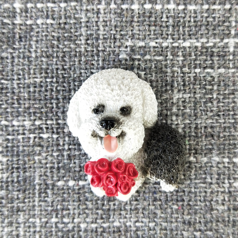 KFX-6371005 Cute Cartoon Dog Refrigerator Magnet - Resin Animal Decor