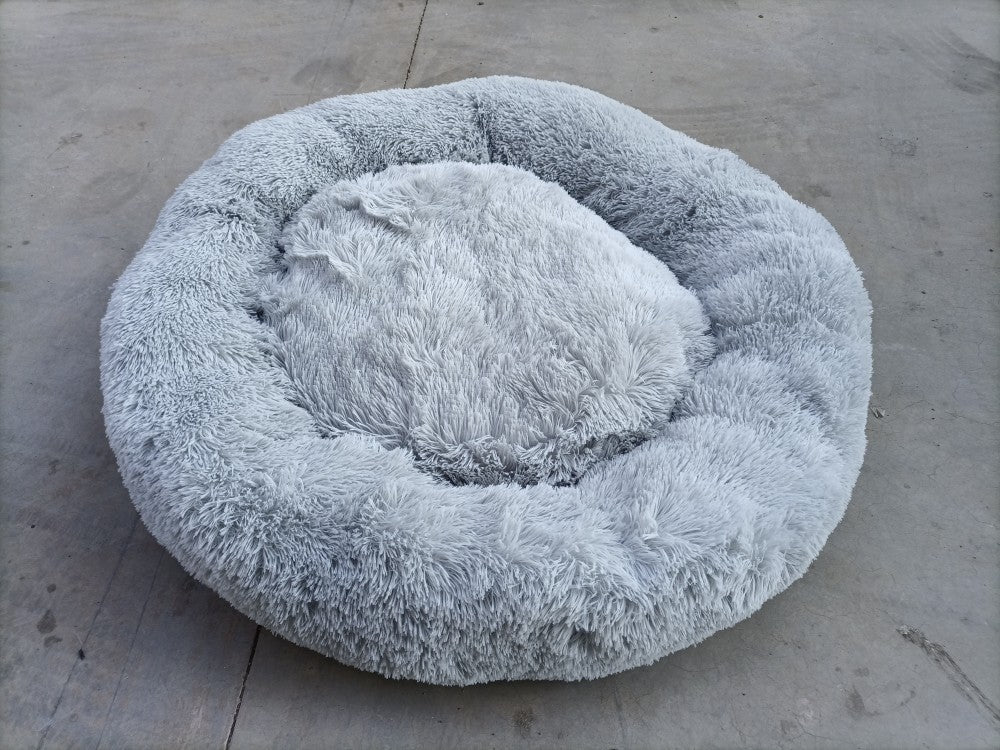 KFX-6377533 Thick Plush Round Pet Kennel with Anti-Skid Bottom - Durable, Waterproof & Moisture-Proof Design