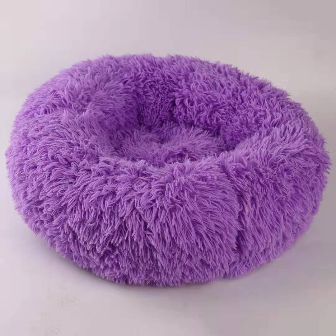 KFX-6377533 Thick Plush Round Pet Kennel with Anti-Skid Bottom - Durable, Waterproof & Moisture-Proof Design
