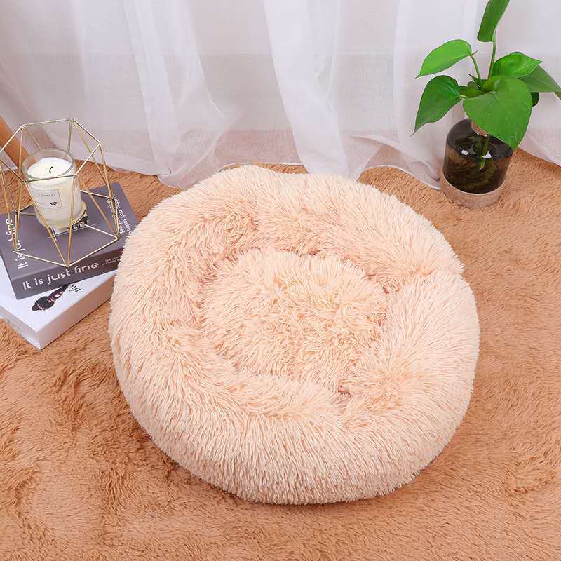 KFX-6377533 Thick Plush Round Pet Kennel with Anti-Skid Bottom - Durable, Waterproof & Moisture-Proof Design
