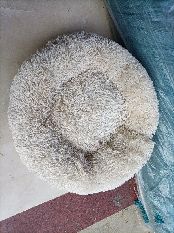 KFX-6377533 Thick Plush Round Pet Kennel with Anti-Skid Bottom - Durable, Waterproof & Moisture-Proof Design
