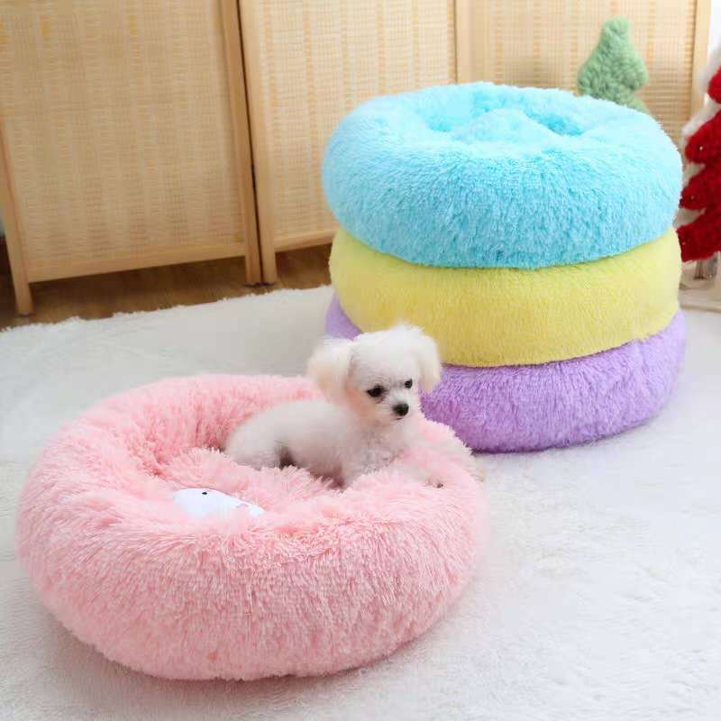 KFX-6377533 Thick Plush Round Pet Kennel with Anti-Skid Bottom - Durable, Waterproof & Moisture-Proof Design