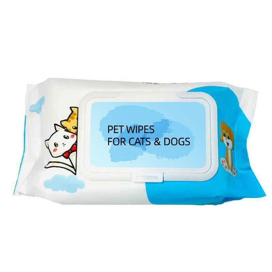 KFX-6378941 Gentle Plant-Based Pet Wipes for Dogs and Cats - 80 Unscented Cleaning Wipes for Paws, Ears, and Eyes